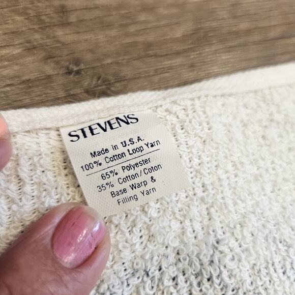 Vtg Stevens Vegetable Print Kitchen Dish Towel Easter Spring USA Fringe Boho - Picture 6 of 9